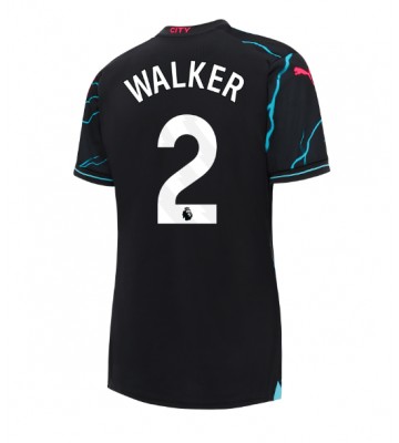 Manchester City Kyle Walker #2 Tercera Equipación Mujer 2023-24 Manga Corta